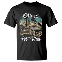 Oldies Por Vida Vintage Car Lowrider Mexican Chicano Chicana T Shirt - Wonder Print Shop