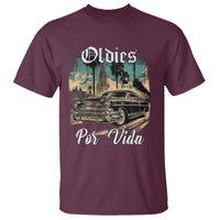Oldies Por Vida Vintage Car Lowrider Mexican Chicano Chicana T Shirt - Wonder Print Shop