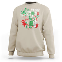Mexican Soccer Fan Sweatshirt Vamos Mexico Flag Tiger - Wonder Print Shop