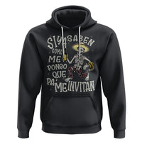 Funny Mexican Drinking Hoodie Si ya saben como me pongo pa' que me invitan Drunk Skeleton - Wonder Print Shop