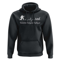 Red Friday Hoodie Remember Everyone Deployed Heartbeat - Wonder Print Shop