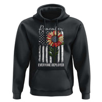 Red Friday Hoodie Remember Everyone Deployed American Flag Sunflower - Wonder Print Shop