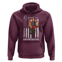 Red Friday Hoodie Remember Everyone Deployed American Flag Sunflower - Wonder Print Shop