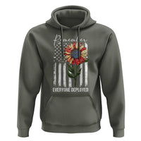 Red Friday Hoodie Remember Everyone Deployed American Flag Sunflower - Wonder Print Shop