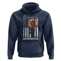 Red Friday Hoodie Remember Everyone Deployed American Flag Sunflower - Wonder Print Shop