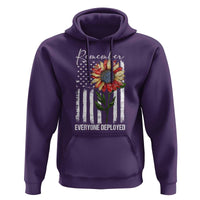 Red Friday Hoodie Remember Everyone Deployed American Flag Sunflower - Wonder Print Shop