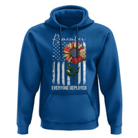 Red Friday Hoodie Remember Everyone Deployed American Flag Sunflower - Wonder Print Shop