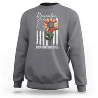 Red Friday Sweatshirt Remember Everyone Deployed American Flag Sunflower - Wonder Print Shop