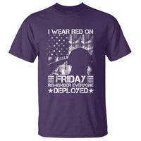Red Friday T Shirt I Wear Red On Friday Remember Everyone Deployed - Wonder Print Shop