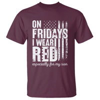 Red Friday T Shirt On Friday I Wear Red Especially For My Son - Wonder Print Shop