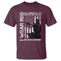 Red Friday T Shirt I Wear Red Support Our Troops Remember Everyone Deployed - Wonder Print Shop