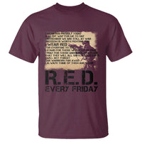 Red Friday T Shirt Remember The Deployed Military Troops Poem - Wonder Print Shop