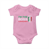 Funny Italian Baby Onesie I'm The Boss Capiche