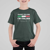 Funny Italian T Shirt For Kid I'm Not Yelling I'm Italian