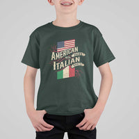American Grown Italian Roots Patriot T Shirt For Kid