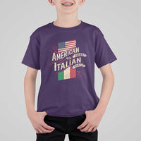 American Grown Italian Roots Patriot T Shirt For Kid