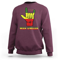 Reggae Lover Sweatshirt Wah Gwaan Jamaica jamaican - Wonder Print Shop