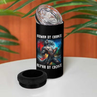 Alpha Wolf 4 in 1 Can Cooler Tumbler Human By Chance Alpha By Choice