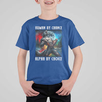 Alpha Wolf T Shirt For Kid Human By Chance Alpha By Choice - Wonder Print Shop