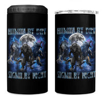 Alpha Wolf 4 in 1 Can Cooler Tumbler Human By Day Sigma By Night