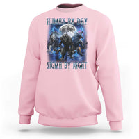 Alpha Wolf Sweatshirt Human By Day Sigma By Night - Wonder Print Shop