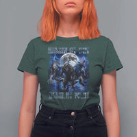 Alpha Wolf T Shirt For Women Human By Day Sigma By Night - Wonder Print Shop
