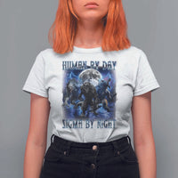 Alpha Wolf T Shirt For Women Human By Day Sigma By Night - Wonder Print Shop
