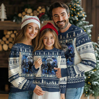 Alpha Wolf Ugly Christmas Sweater Human By Day Sigma By Night - Wonder Print Shop