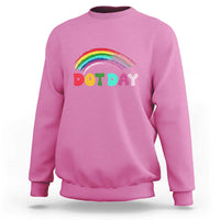Rainbow Happy Dot Day Sweatshirt - Wonder Print Shop