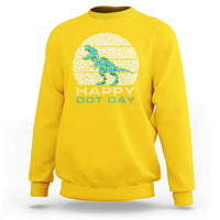 Happy Dot Day Funny Dinosaur Sweatshirt - Wonder Print Shop