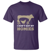 Funny Vegetarian T Shirt I Don't Eat My Homies - Wonder Print Shop