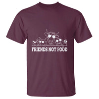 Vegetarian T Shirt Friends Not Food - Wonder Print Shop