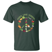Vegetarian T Shirt Peace Love Veggies - Wonder Print Shop