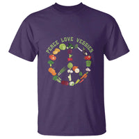 Vegetarian T Shirt Peace Love Veggies - Wonder Print Shop