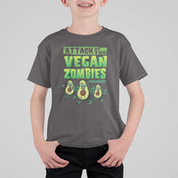 Halloween Vegetarian T Shirt For Kid Attack of the Vegan Zombies - Wonder Print Shop