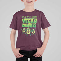 Halloween Vegetarian T Shirt For Kid Attack of the Vegan Zombies - Wonder Print Shop