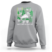 Home Is Where My Plants Are Garden Skeleton Sweatshirt - Wonder Print Shop