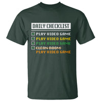 Gamer T Shirt Daily Checklist Play Video Game - Wonder Print Shop