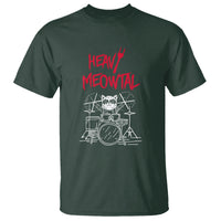 Heavy Metal T Shirt Cat Drummer Meowtal Rock Drum Band - Wonder Print Shop