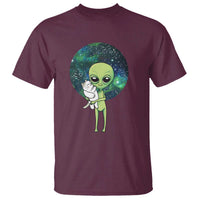 Cute Alien Hugs Cat T Shirt