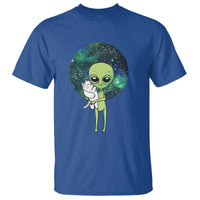 Cute Alien Hugs Cat T Shirt