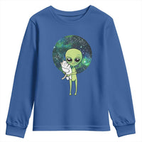 Cute Alien Hugs Cat Youth Sweatshirt