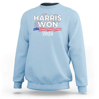 Harris Won 2024 Sweatshirt US President American Firework Patriotic - Wonder Print Shop