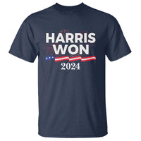 Harris Won 2024 T Shirt US President American Firework Patriotic - Wonder Print Shop