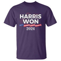 Harris Won 2024 T Shirt US President American Firework Patriotic - Wonder Print Shop