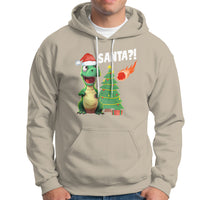 Funny Dinosaurs Extinction Santa Ugly Christmas Hoodie - Wonder Print Shop