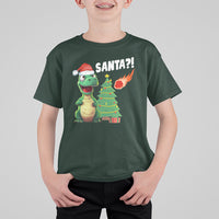 Funny Dinosaurs Extinction Santa Ugly Christmas T Shirt For Kid - Wonder Print Shop