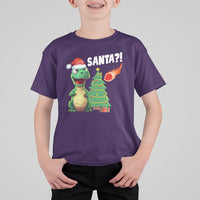Funny Dinosaurs Extinction Santa Ugly Christmas T Shirt For Kid - Wonder Print Shop