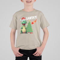 Funny Dinosaurs Extinction Santa Ugly Christmas T Shirt For Kid - Wonder Print Shop