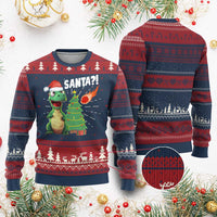 Funny Xmas Dinosaurs Extinction Ugly Christmas Sweater Is That Santa Cute Dino - Wonder Print Shop